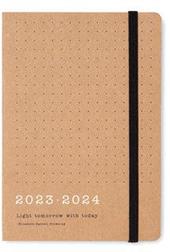 Agenda accademica Letts 2023-24, Eco Writer A6, giornaliero con appuntamenti, Kraft - 14,8 x 10,5 cm