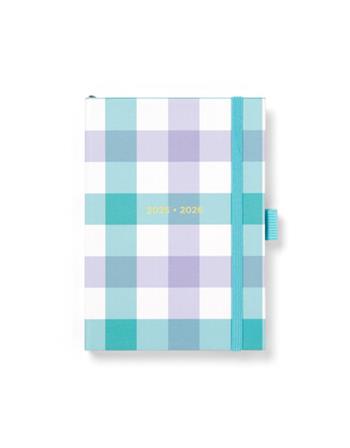 Agenda accademica 2025-2026 Gingham A6 Settimanale Azzurro - 14,8 x 10,5 cm  Letts 2025 | Libraccio.it