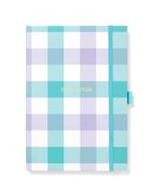 Agenda accademica 2025-2026 Gingham A5 Settimanale Azzurro - 21 x 14,8 cm