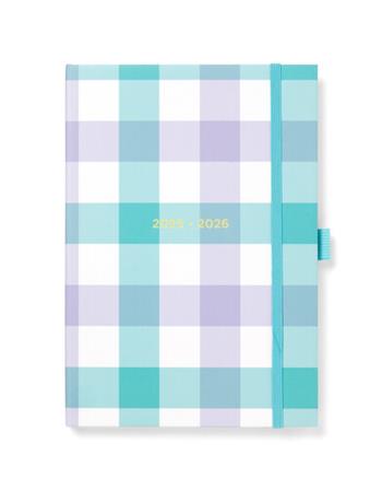 Agenda accademica 2025-2026 Gingham A5 Settimanale Azzurro - 21 x 14,8 cm  Letts 2025 | Libraccio.it
