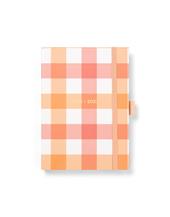 Diario accademico 2026-2027 Gingham A6 Giornaliero Arancione