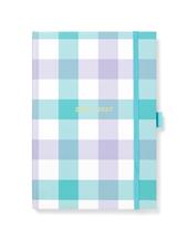 Diario accademico 2026-2027 Gingham A5 Giornaliero Azzurro