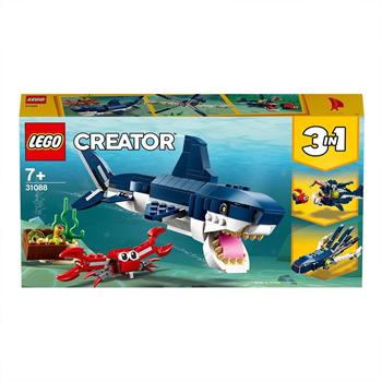 LEGO Creator 31088 Creature degli Abissi: Squalo, Granchio e Calamaro o Rana Pescatrice, Giocattoli per Bambini  LEGO 2019 | Libraccio.it