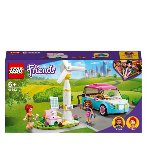LEGO Friends 41443 L'Auto Elettrica di Olivia, Macchinina Giocattolo,  Giochi per Bambina e Bambino dai