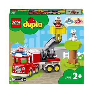 Image of LEGO DUPLO Town Autopompa, Camion Giocattolo con Luci e Sirena, F...