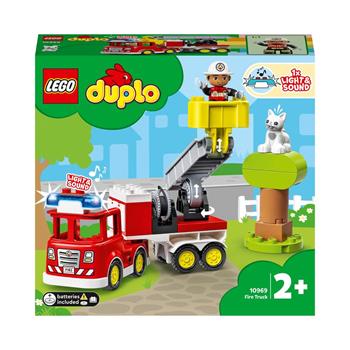 LEGO DUPLO Town Autopompa, Camion Giocattolo con Luci e Sirena, Figure Pompiere e Gatto, Giochi Educativi per Bambini, 10969  LEGO 2021 | Libraccio.it