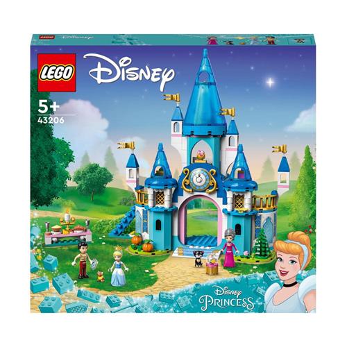 LEGO Principessa Disney 43206 Il Castello di Cenerentola e del Principe  Azzurro, Idea Regalo, Giocattolo per