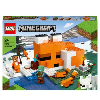 LEGO Minecraft 21178 Il Capanno della Volpe, Mattoncini da Costruzione, Set con Zombie e Animali, Giochi per Bambini  LEGO 2021 | Libraccio.it
