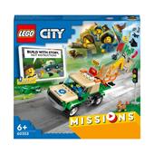 LEGO City 60353 Missioni di Salvataggio Animale, Set di Costruzioni con Avventura Digitale Interattiva, Camion Giocattolo