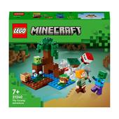 LEGO Minecraft 21240 Avventura nella Palude, Modellino da Costruire con Personaggi di Alex e Zombie, Giochi per Bambini
