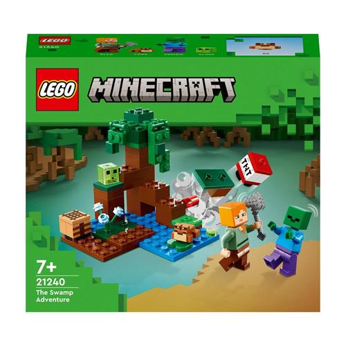 LEGO Minecraft 21240 Avventura nella Palude, Modellino da Costruire con  Personaggi di Alex e Zombie, Giochi
