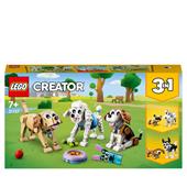 LEGO Creator 31137 Adorabili Cagnolini, Set 3 in 1 con Bassotto, Carlino, Barboncino e altri Animali Giocattolo da Costruire