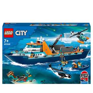 LEGO City 60368 Esploratore Artico, Grande Nave Giocattolo Galleg...