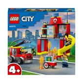 LEGO City Fire 60375 Caserma dei Pompieri e Autopompa Camion Giocattolo dei Vigili del Fuoco Giochi per Bambini Idee Regalo