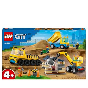 LEGO City 60391 Camion da Cantiere e Gru con Palla da Demolizione Set con Veicoli Giocattolo Giochi Educativi per Bambini 4+  LEGO 2023 | Libraccio.it