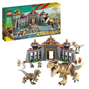 LEGO Jurassic World (76961). Centro visitatori: l&#146;attacco del T. rex e del Raptor  LEGO 2023 | Libraccio.it