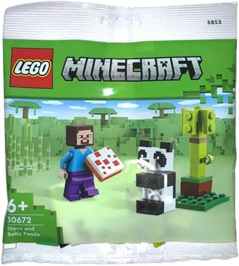 LEGO 30672 Polybag Minecraft Steve e Baby Panda  LEGO 2024 | Libraccio.it