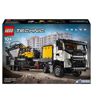 LEGO Technic 42175 Autocarro Volvo FMX ed Escavatore Elettrico EC...