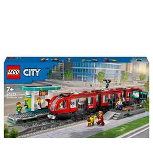 LEGO City 60423 Tram e Fermata del Tram, Treno Giocattolo da Cost...