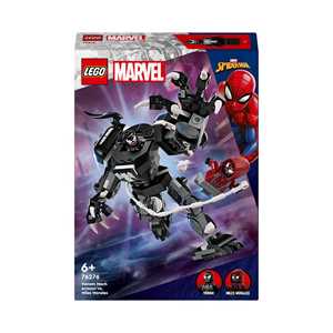 LEGO Marvel 76276 Mech di Venom vs. Miles Morales, Giocattolo Act...