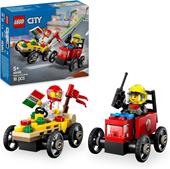 LEGO City Great Vehicles (60458). Pack veicoli da corsa: pizzaiolo contro pompiere