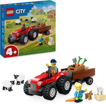LEGO City Great Vehicles (60461). Trattore agricolo rosso con rimorchio e pecore  LEGO 2025 | Libraccio.it