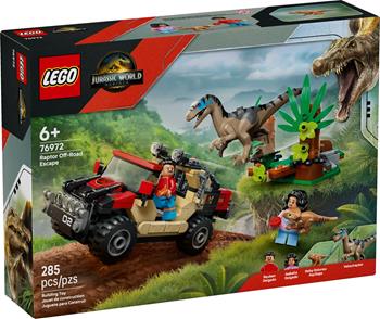 LEGO Jurassic World (76972). Fuga dal Raptor sul fuoristrada  LEGO 2025 | Libraccio.it