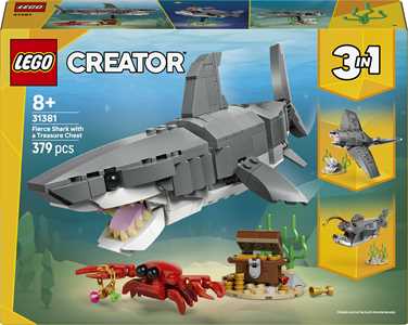 LEGO Creator (31381). Squalo con scrigno del tesoro