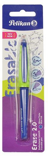 Pelikan Erase 2.0, Penna Cancellabile Ergonomica Roller, Blu, per  Destrimani e Mancini, Punta M, Refill Blu