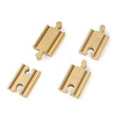 BRIO WORLD - Binari Dritti Mini, Accessori per Pista Trenino BRIO, 4 pezzi, Et&#224; 3+ Anni