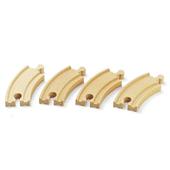 BRIO WORLD - Binari Curvi Corti, Accessori per Pista Trenino BRIO, 4 pezzi, Et&#224; 3+ Anni