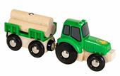 BRIO WORLD - Trattore con Rimorchio, Veicoli Giocattolo in Legno, 4 Pezzi, Et&#224; 3+ Anni