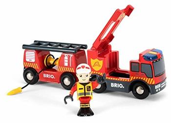 BRIO WORLD - Camion dei Pompieri, Veicoli Giocattolo in Legno, 3 Pezzi, Età 3+ Anni  Brio 2022 | Libraccio.it