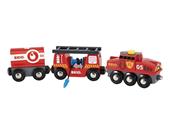 BRIO WORLD - Treno dei Pompieri, Veicoli per Pista Trenino BRIO, 4 Pezzi, Et&#224; 3+ Anni