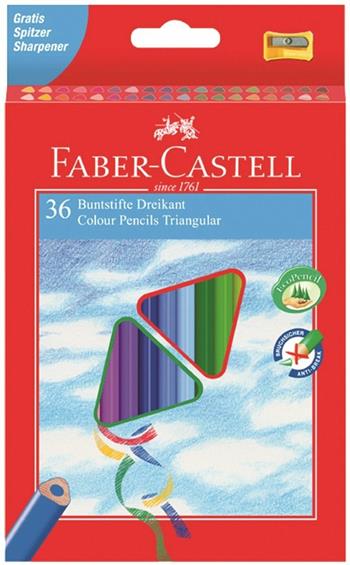 Astuccio cartone da 36 matite colorate triangolari Eco  Faber-Castell 2019 | Libraccio.it