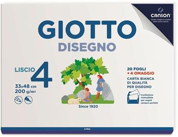 Album da disegno carta liscia Giotto Album Disegno 4 24 fogli 224 g/m2 - 33x48cm  Giotto 2019 | Libraccio.it