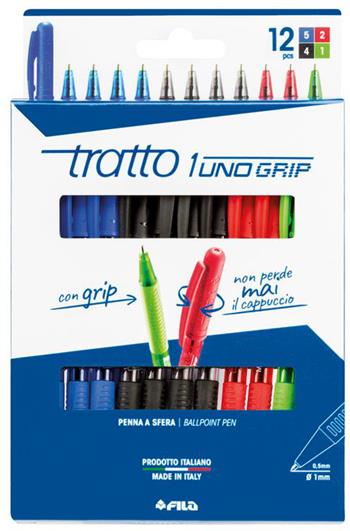 Tratto 1Uno Grip Astuccio 12 pz Colori scuola  Tratto 2022 | Libraccio.it