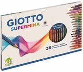 Pastelli Giotto Supermina. Scatola 36 matite colorate assortite