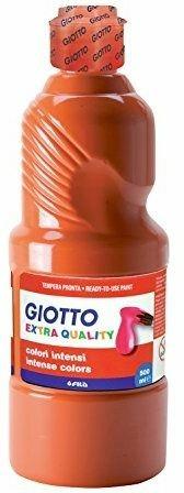 Tempera pronta Giotto qualit&#224; extra. Flacone 500 ml. Rosso scarlatto