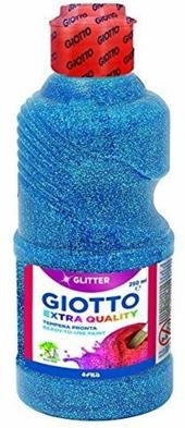 Tempera pronta Giotto qualit&#224; extra Glitter. Flacone 250 ml. Azzurro Cyan