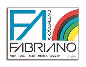 Album da disegno Fabriano Arcobaleno 10 fogli, 140 gr - 24x33 cm  Fabriano 2020 | Libraccio.it