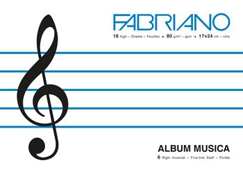 Quaderno Fabriano Musica A4 pentagrammato  Fabriano 2026 | Libraccio.it