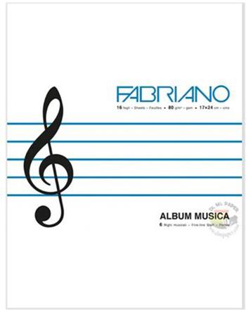 Album Musica 6 Pentagrammi - 17 X 24 Cm  Fabriano 2023 | Libraccio.it