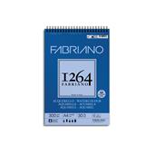 Fedrigoni Blocco 1264 Watercolour A4 Gr.300/Mq Fogli 20 Spiralato Lato Corto Grana Fine