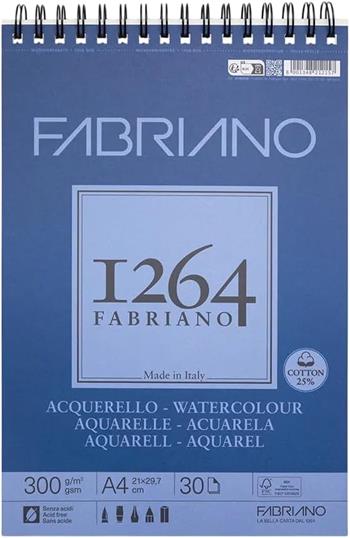 Fedrigoni Blocco 1264 Watercolour A4 Gr.300/Mq Fogli 20 Spiralato Lato Corto Grana Fine  Fabriano 2023 | Libraccio.it