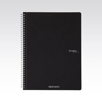 Quaderno Fabriano Ecoqua A4 spiralato a righe nero  Fabriano 2026 | Libraccio.it