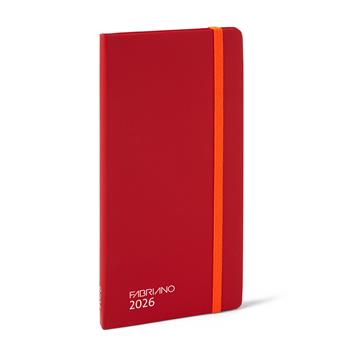 Agenda Fabriano 2026 Ispira Weekly 8.5X16.5 Red  Fabriano 2026 | Libraccio.it