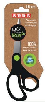 Forbice Black Is The New Green in Plastica Riciclata cm. 15  Tekno 2024 | Libraccio.it