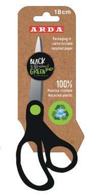Forbice Black Is The New Green in Plastica Riciclata cm. 18  Tekno 2023 | Libraccio.it