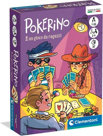 Clementoni - Pokerino, Mazzo di Carte Poker per Bambini 7+ Anni, 2-4 Giocatori, con Fiches, Idea Regalo  Clementoni 2025 | Libraccio.it